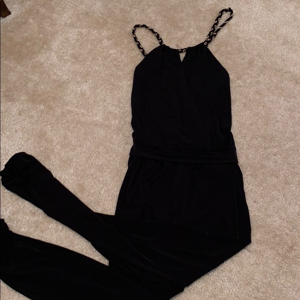 Black & gold pantsuit